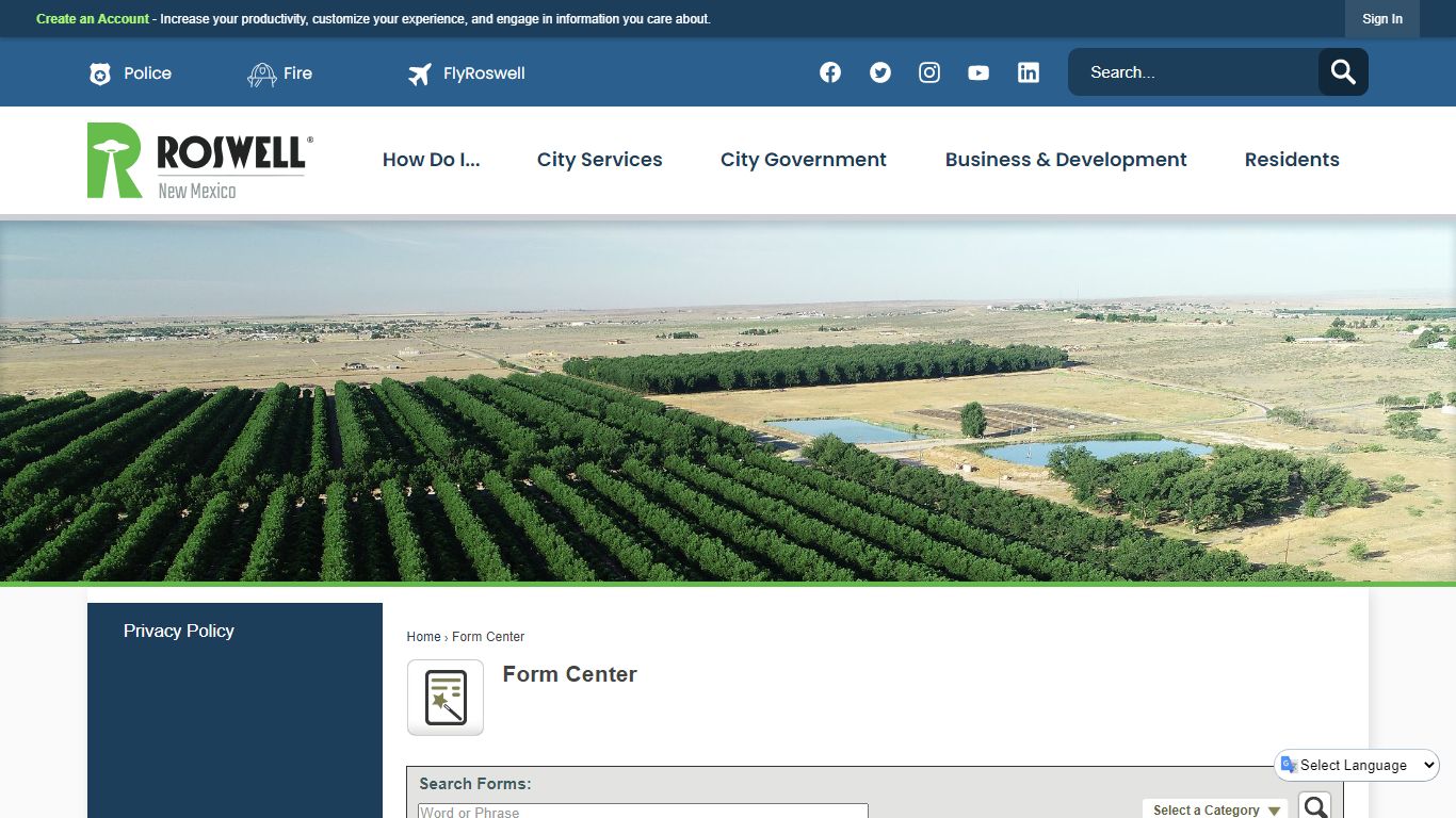 Form Center • Roswell, NM • CivicEngage